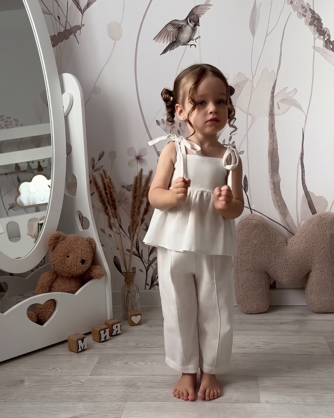 Anaya - Ivory Peplum Tie-Up Co-Ord Set