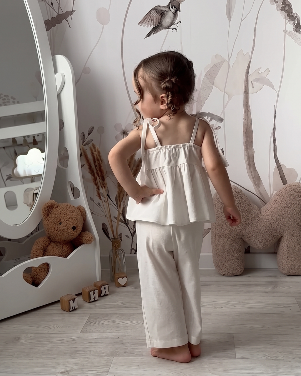 Anaya - Ivory Peplum Tie-Up Co-Ord Set