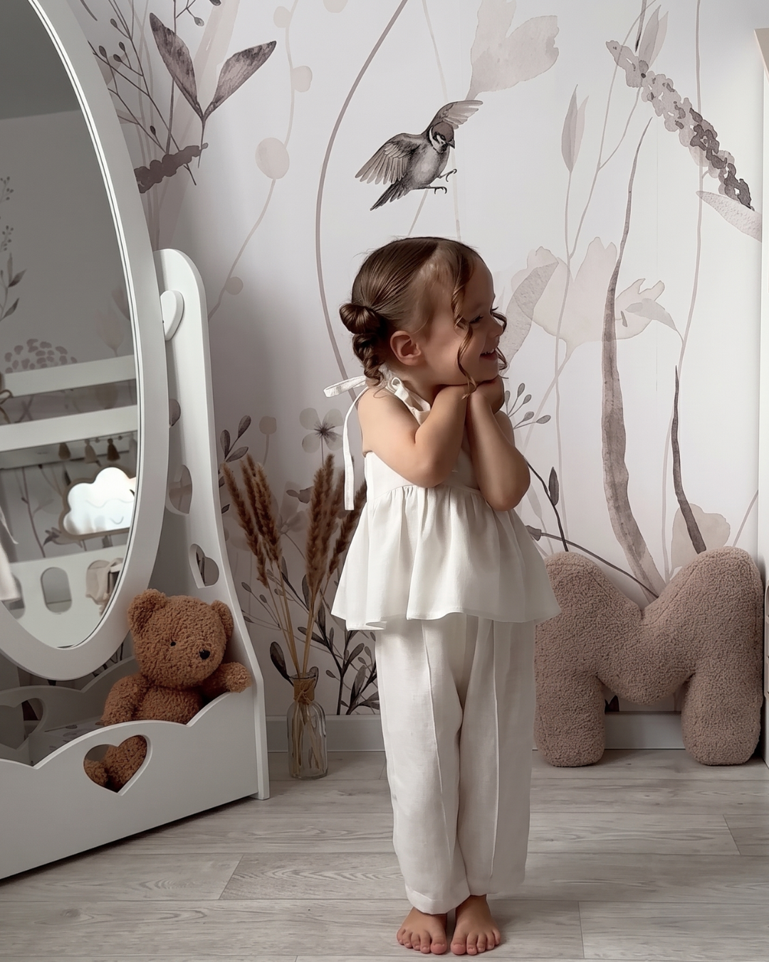 Anaya - Ivory Peplum Tie-Up Co-Ord Set