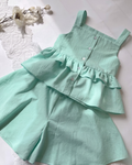 Kiara - Mint Green Ruffle Top Palazzo Co-ord Set